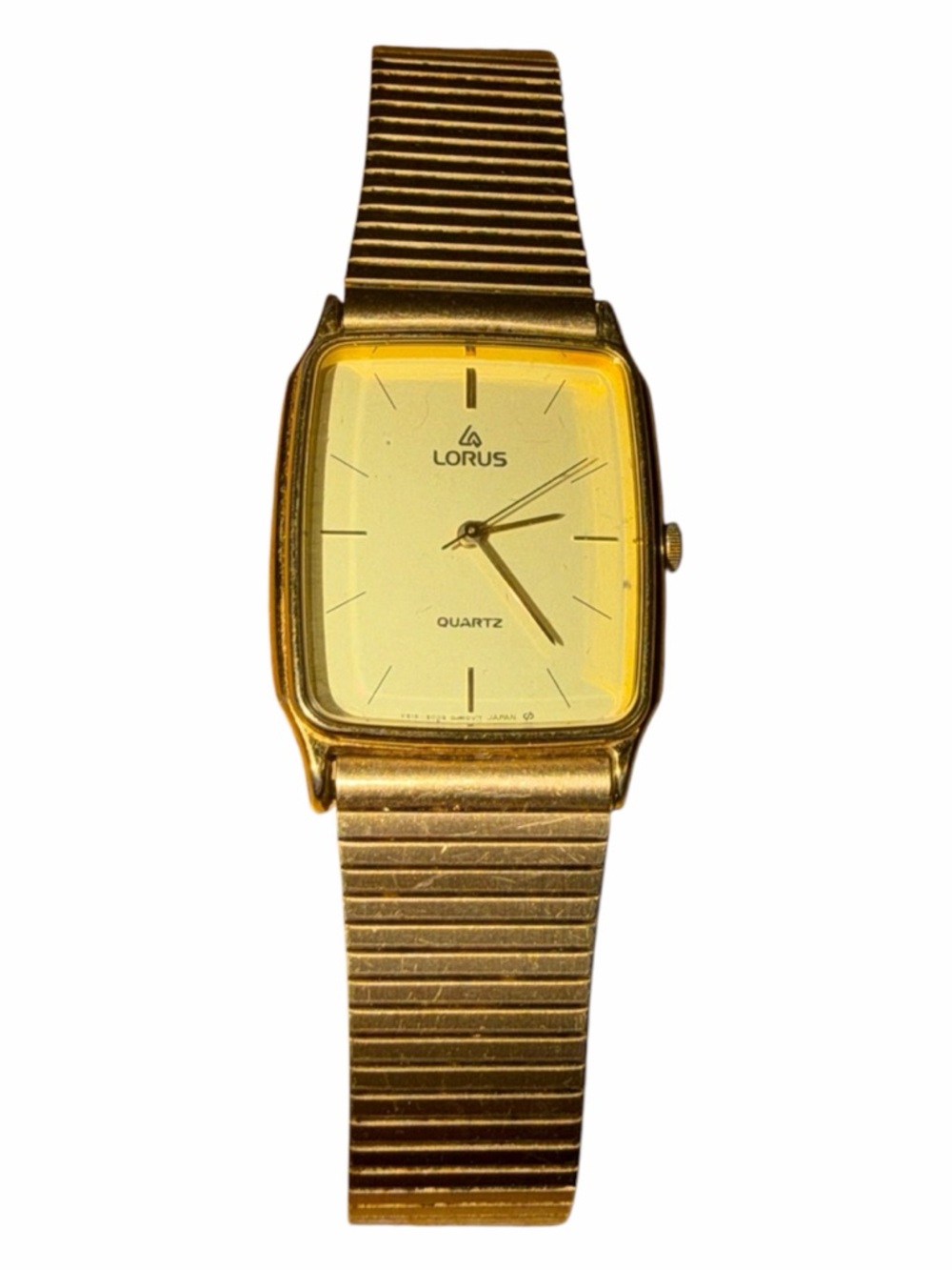 Vintage Lorus Gold Tone Quartz Watch | Rectangular Face